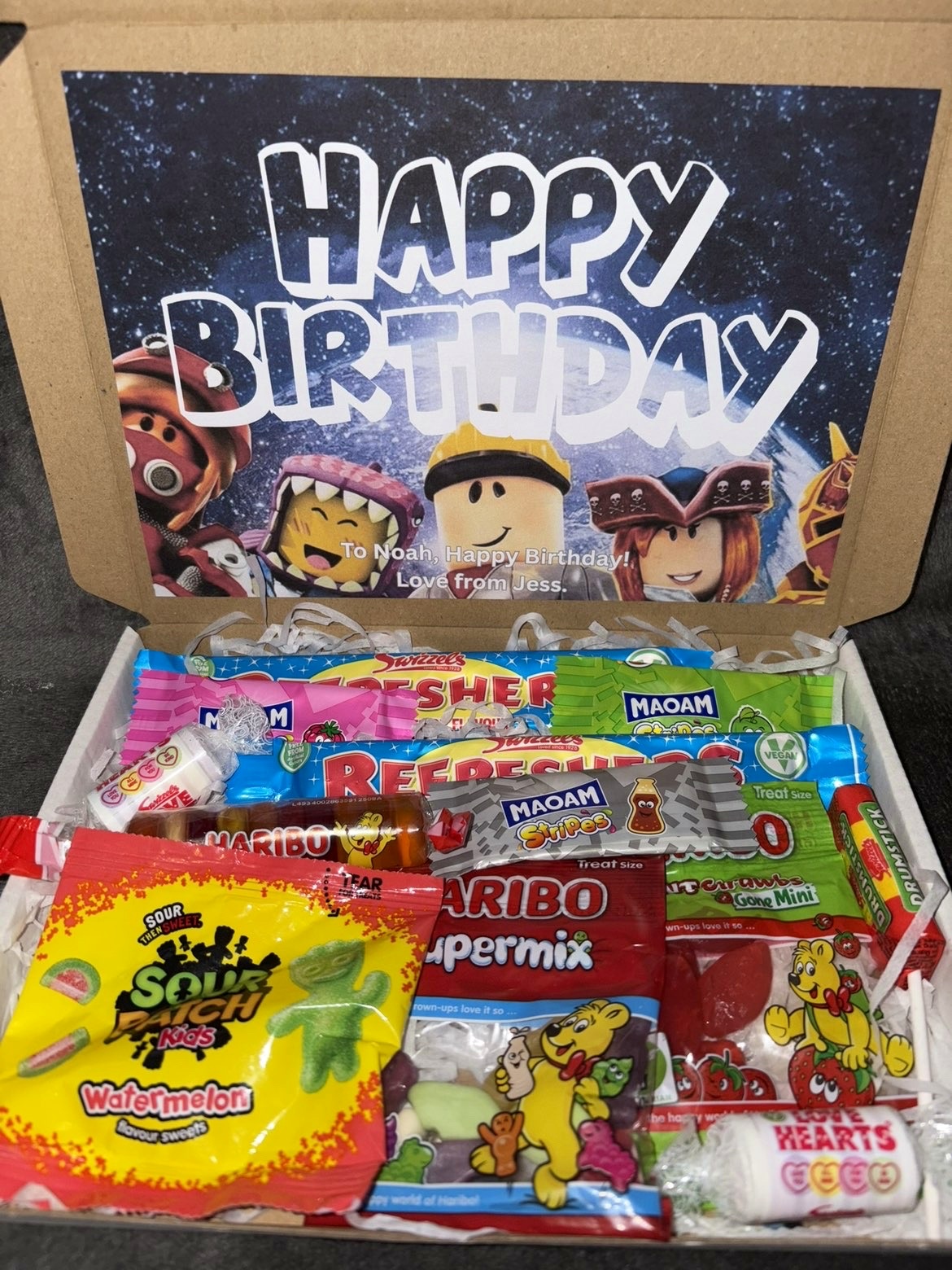 Personalised birthday sweet box