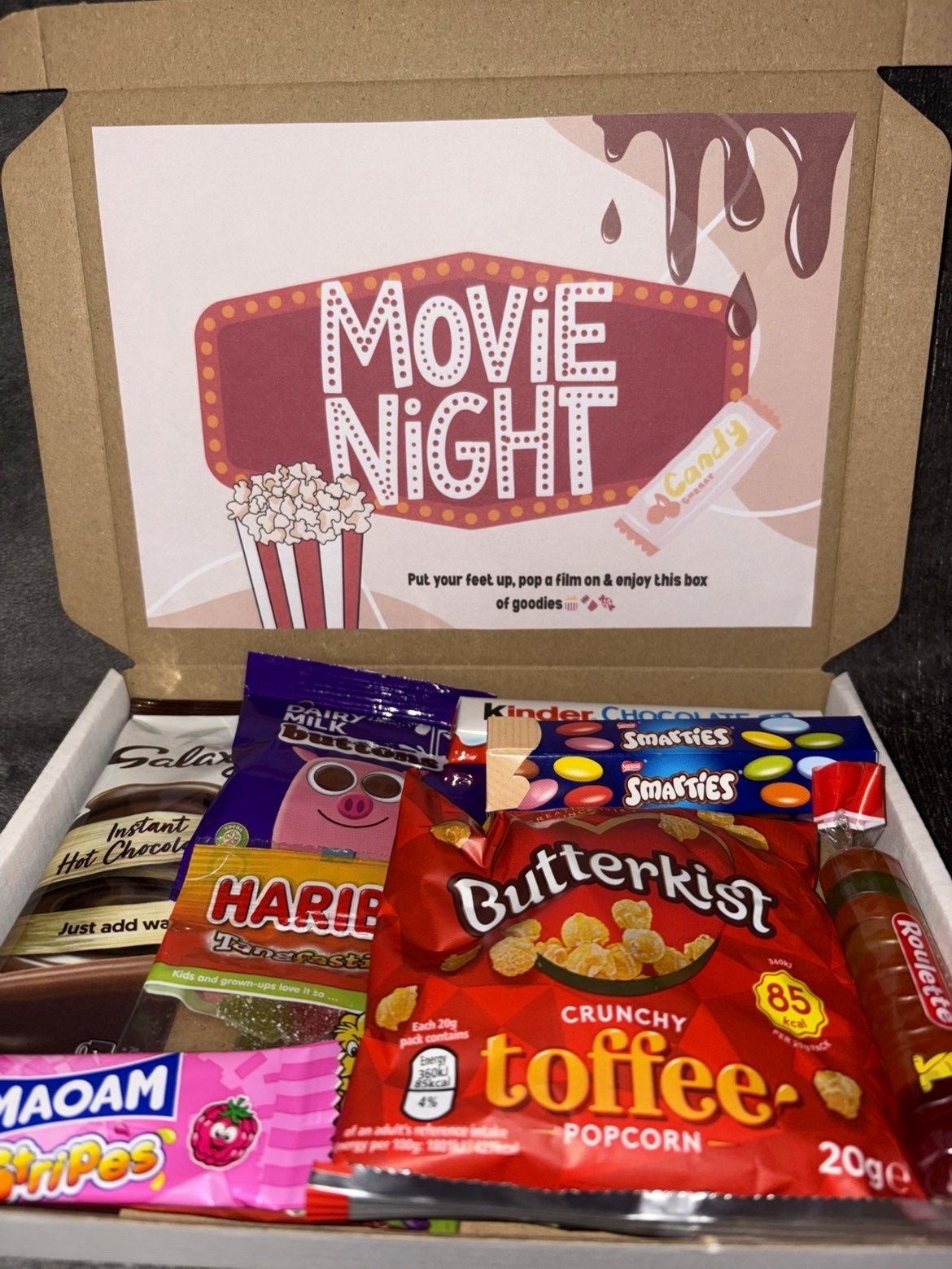 Movie night sweet gift box